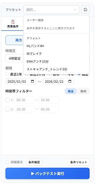 プリセットセレクター